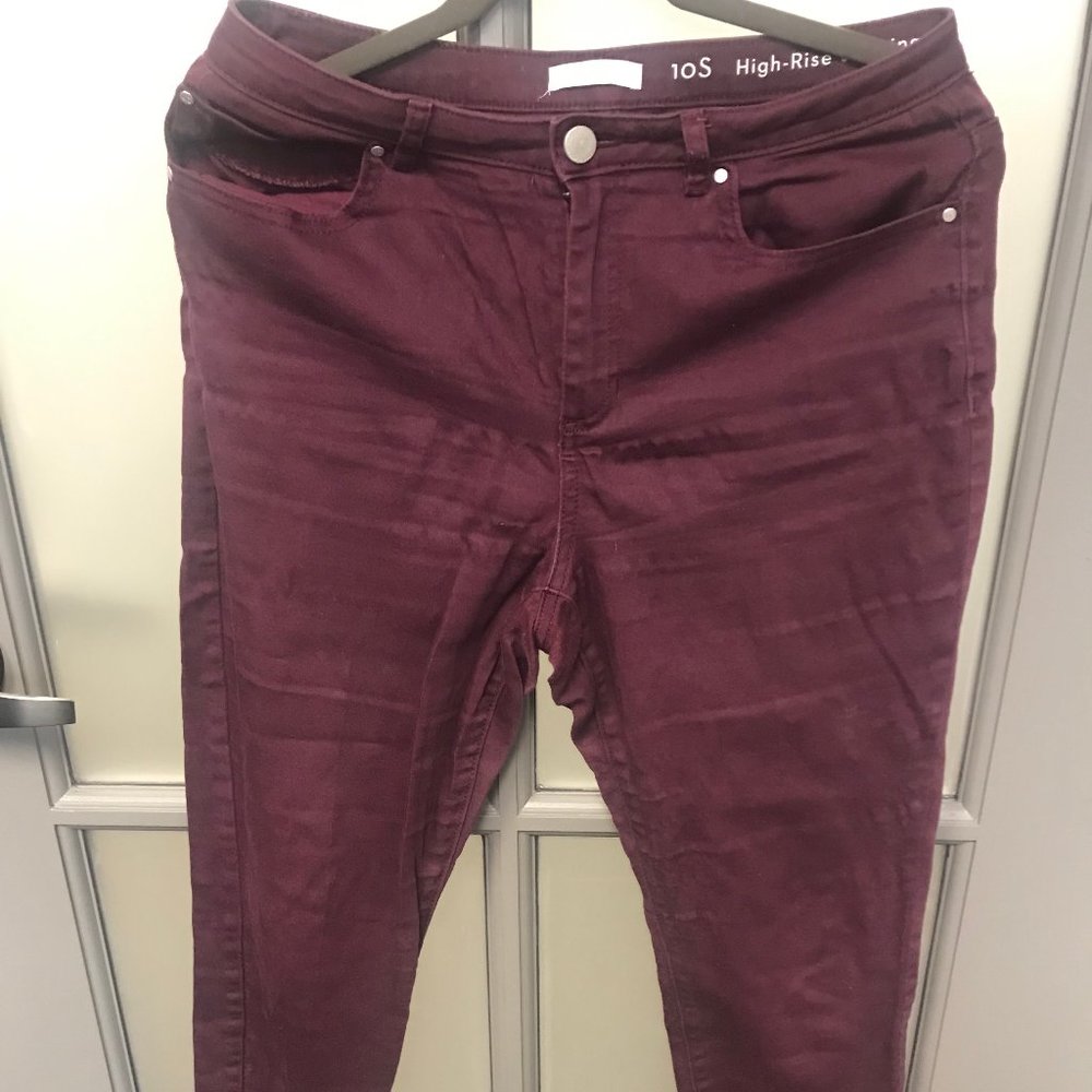 Lauren Conrad Maroon Jeggings
